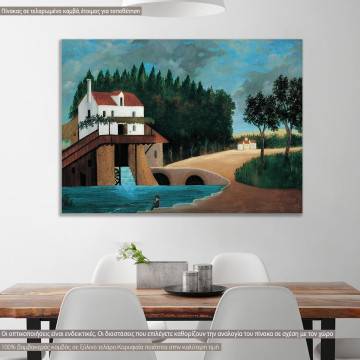 Canvas print The mill, Rousseau H.