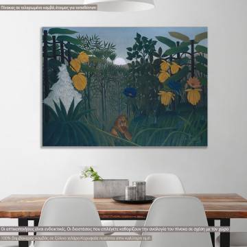 Canvas print The repast of the lion, Rousseau H.