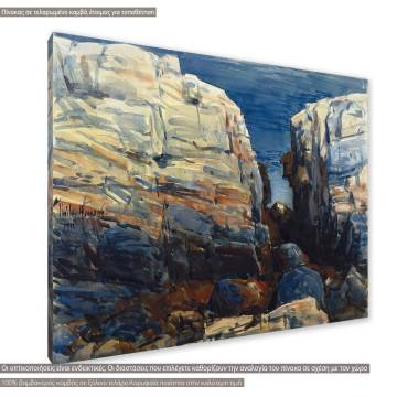 Πίνακας ζωγραφικής The gorge Hassam F. C. Καμβάς τελαρωμένος Όψη 1 2