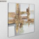 Canvas print Brown and gold, square