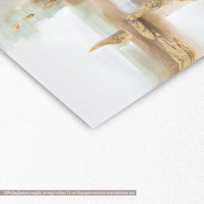 Canvas print Brown and gold, square