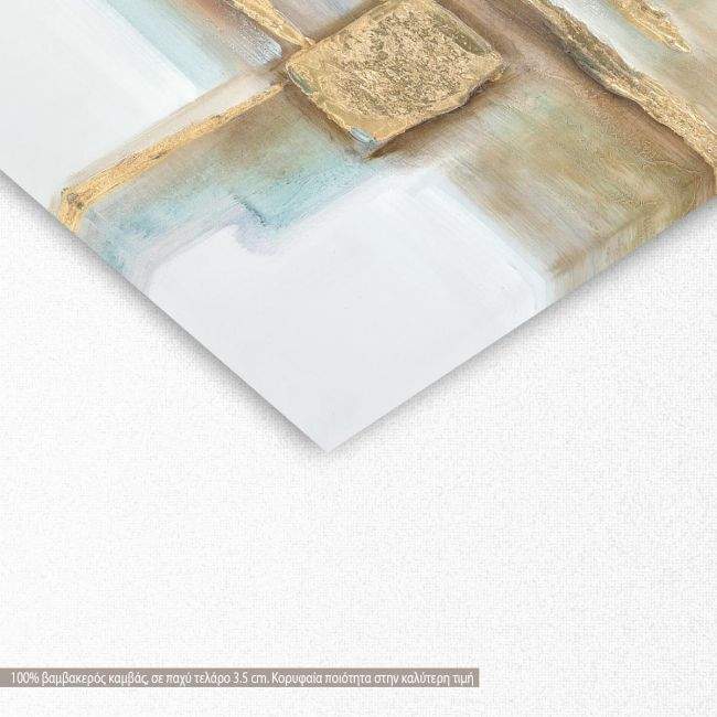 Canvas print Brown and gold I, square