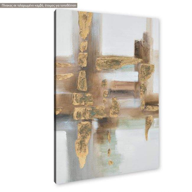 Canvas print Brown and gold, vertical