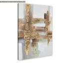 Canvas print Brown and gold, vertical