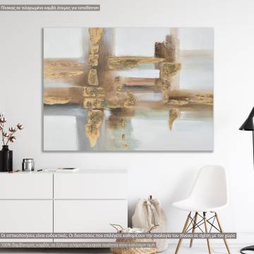 Canvas print Brown and gold