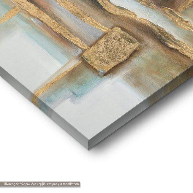 Canvas print Brown and gold I, vertical