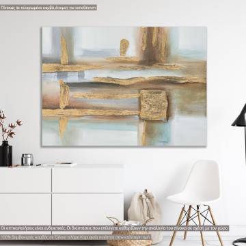 Canvas print Brown and gold I