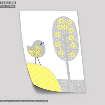 Poster Bird and tree 2