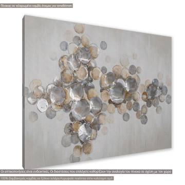 Πίνακας σε καμβά Mixed media with metal discs Καμβάς τελαρωμένος Όψη 1 2
