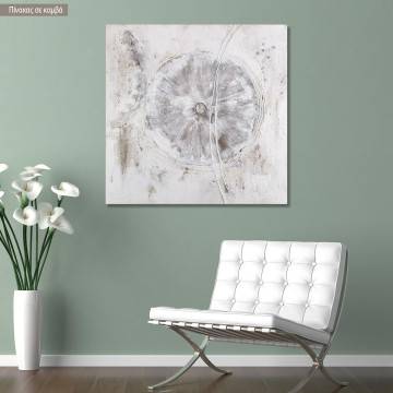 Πίνακας σε καμβά Impasto white, τετράγωνος