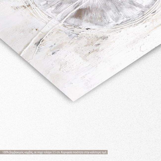 Canvas print Impasto white, square