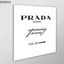 Πίνακας σε καμβά Prada opening soon, τετράγωνος, κοντινό