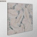 Canvas print Impasto white leaves