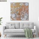 Canvas print Gray roses and leaves