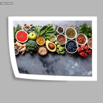 Nuts and vegetables, κάδρο, μαύρη κορνίζα 2