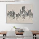 Canvas print Digital city panorama