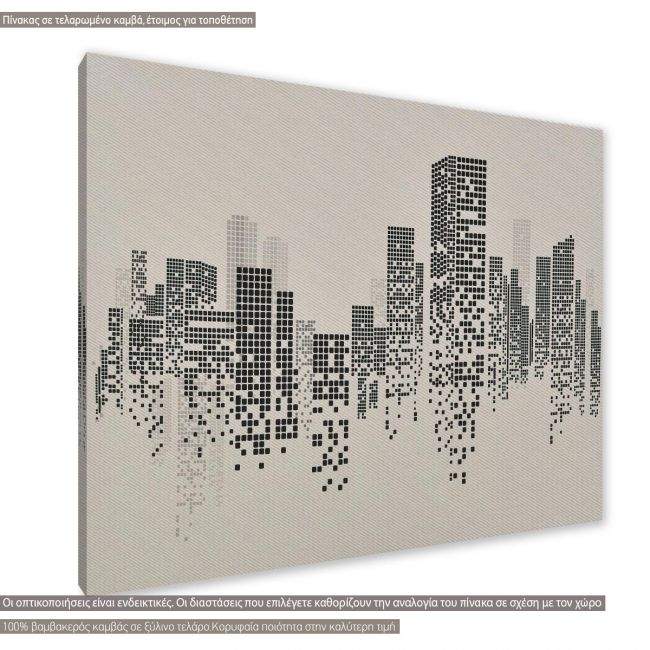 Canvas print Digital city panorama