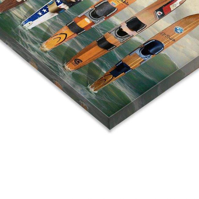 Canvas print, Vintage wooden skis