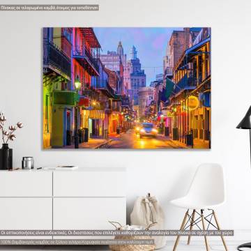 Canvas print Night city in HDR