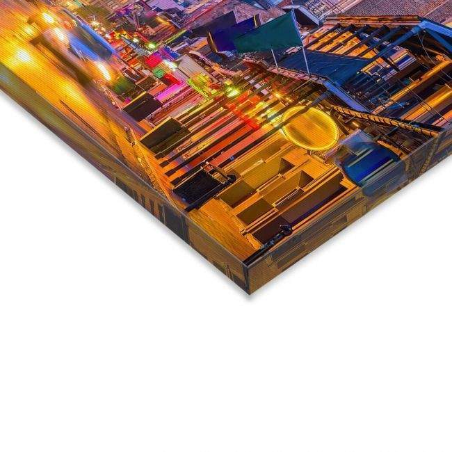 Canvas print Night city in HDR