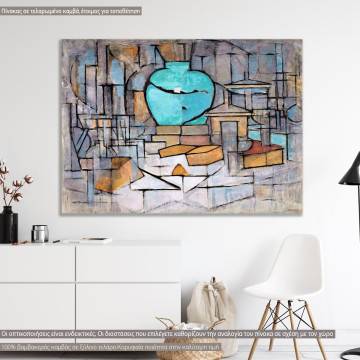 Canvas print Still life with gingerpot II, Mondrian P