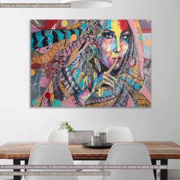 Canvas print Colorful street art I