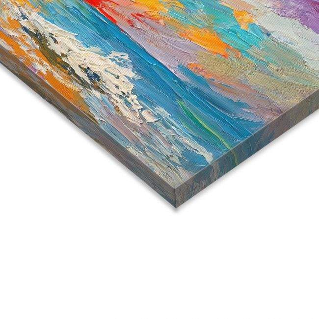Canvas print, Impasto sunrise, over the sea