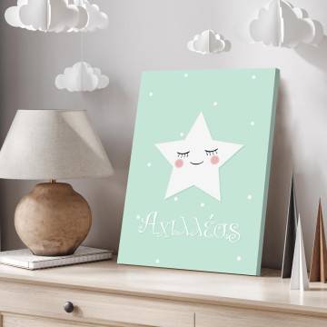 Kids canvas print Sleepy star 2