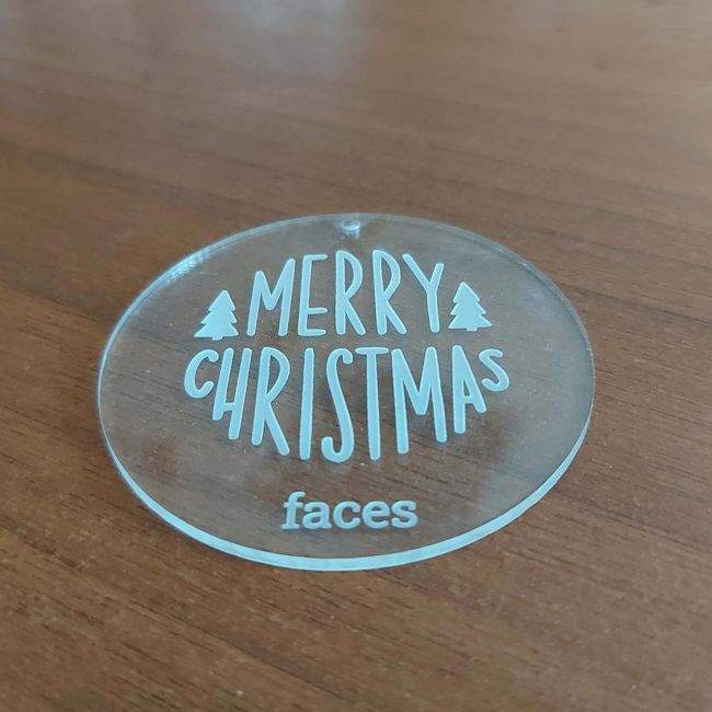 Plexiglas gift, Merry Christmas personalized