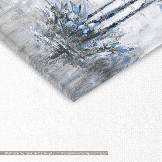 Canvas print Trees in blue hue square