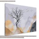 Canvas print, Lone tree with flying birds