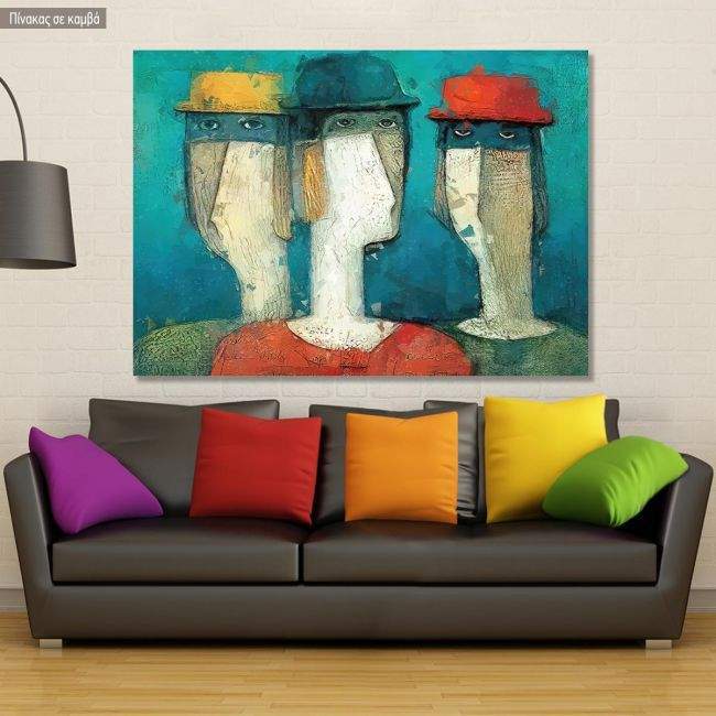 Canvas print Faces, shadow and light