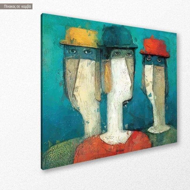 Canvas print Faces, shadow and light