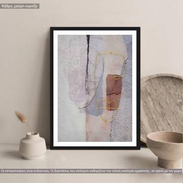 Mixed media faces, κάδρο, μαύρη κορνίζα