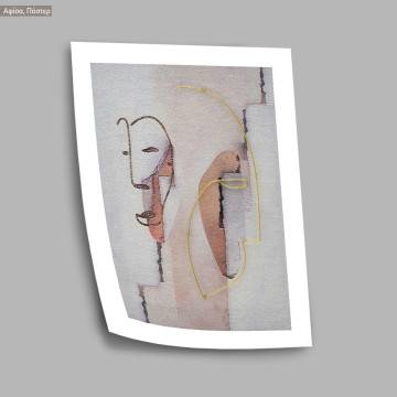 Mixed media faces II, κάδρο, μαύρη κορνίζα 2