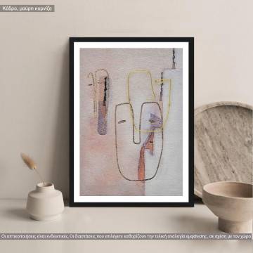 Mixed media faces III, poster