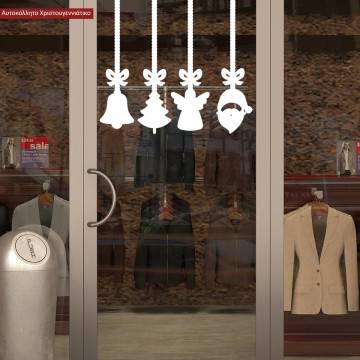 Christmas sticker, Christmas shop window decorations