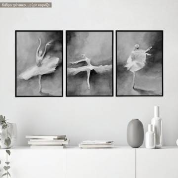 Poster Impression of a ballerina 3 panels