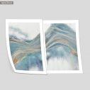 Turquoise storm, two panels poster