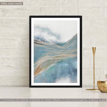 Turquoise storm II, κάδρο, μαύρη κορνίζα