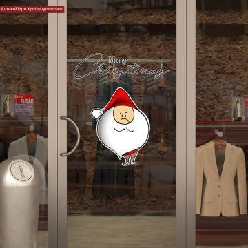 Christmas sticker, Merry Christmas small Santa