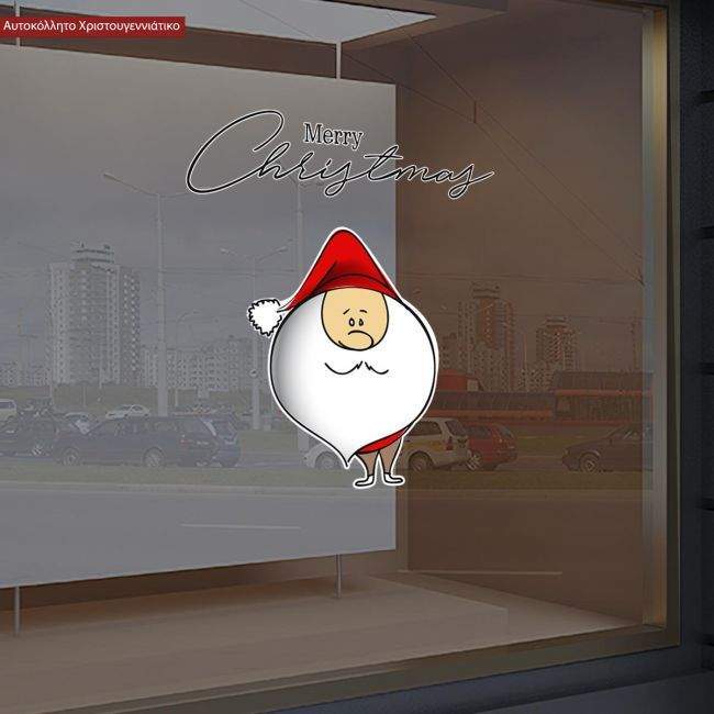Christmas sticker, Merry Christmas small Santa