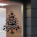 Χριστουγεννιάτικο αυτοκόλλητο, Wish you a Merry Christmas tree