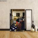 Canvas print The music lesson, Vermeer J.