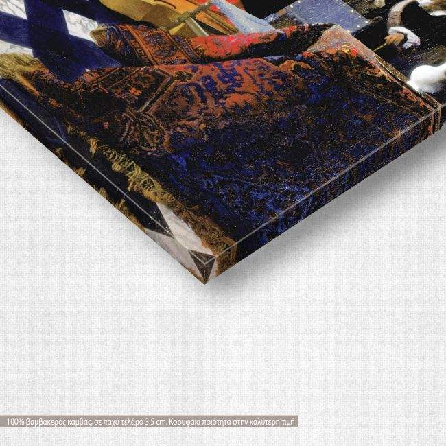 Canvas print The music lesson, Vermeer J.