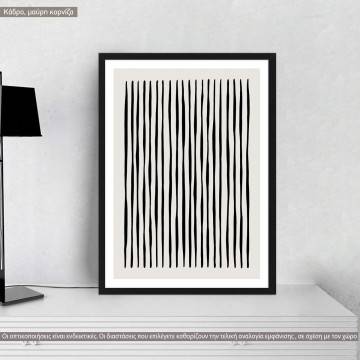 Line art, κάδρο, μαύρη κορνίζα