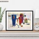 Πίνακας ζωγραφικής Accompanied contrast, Kandinsky W, κάδρο, μαύρη κορνίζα