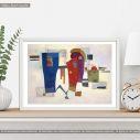 Πίνακας ζωγραφικής Accompanied contrast, Kandinsky W, κάδρο, λευκή κορνίζα