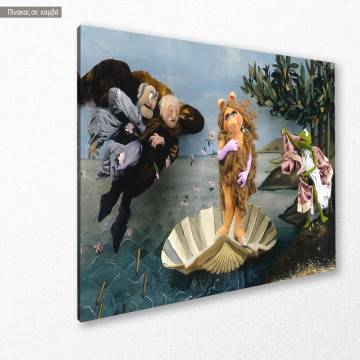 Canvas print The birth of a Muppet (based on The birth of Venus, Botticelli), canvas print 2