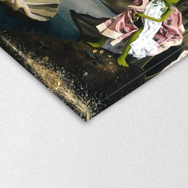 Canvas print The birth of a Muppet (based on The birth of Venus, Botticelli), canvas print